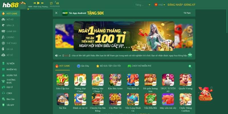 Kho game tại hệ thống